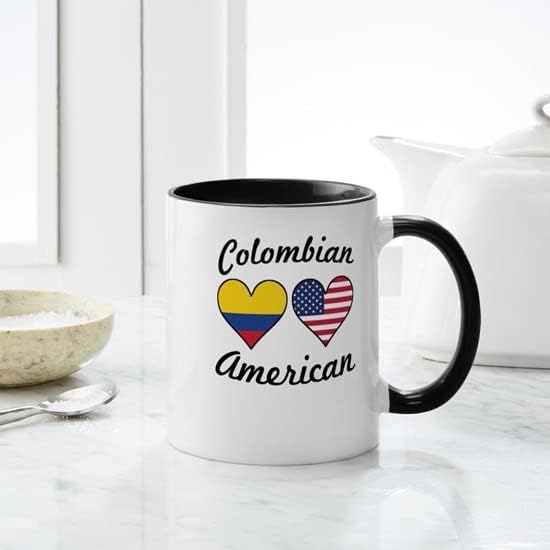 Miniatura 6 de CafePress Taza de café de cerámica de 11 oz (11.0 fl oz) con diseño de bandera colombiana