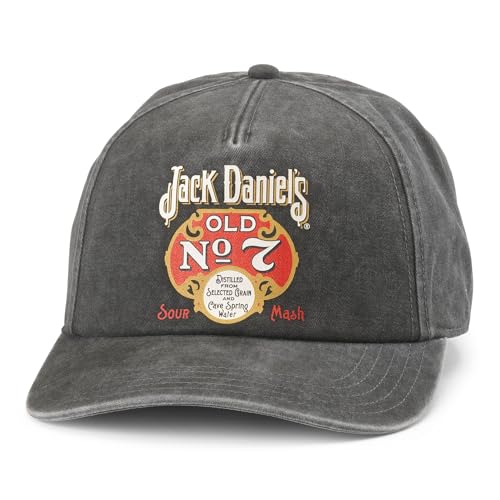 Image of AMERICAN NEEDLE Jack Daniel's Whiskey No. 7 Officially Licensed Merchandise Unisex Adjustable Baseball Hat
