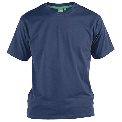 Duke - Camiseta de Manga Corta y Cuello Redondo en Talla Grande Modelo Flyers-1 para Hombre (5XL) (Azul Marino)