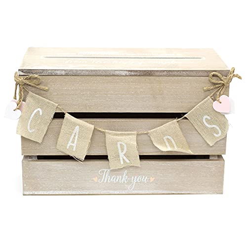 Boîte aux Lettres Shabby Chic en Bois pour Cartes de Mariage | Urne pour Invités