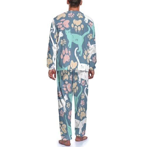 Pyjama homme haut et bas manche longue anti-froid pour nuits agitées
