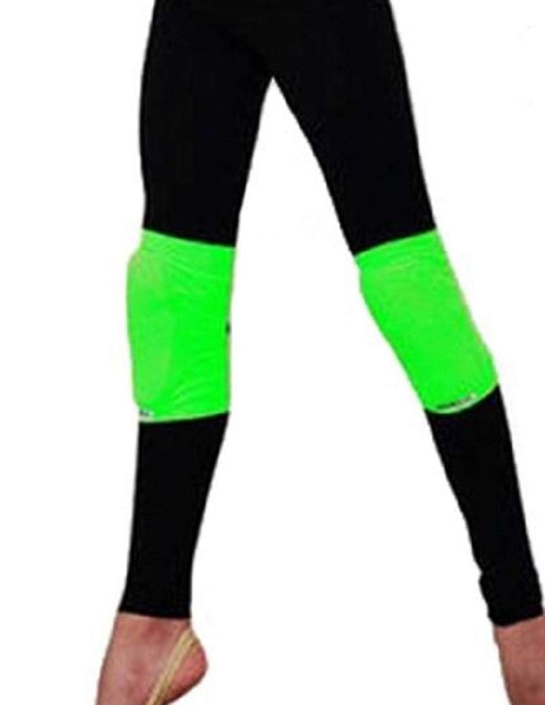 Pair of Pastorelli knee pads for Rhythmic Gymnastics (Fluo Green, M (for 12-15 y.o.))