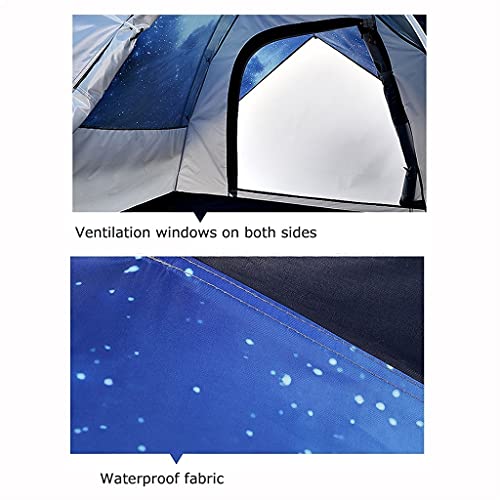 Carpa automática para camping 3-4 personas azul miniatura 4