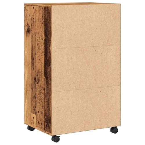 Contenedor móvil de madera antigua de 55x40cm para ganar espacio 7