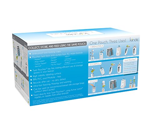 image for Kiinde Twist Pouch Direct-Pump Direct-Feed Twist Cap Breast Milk Stora