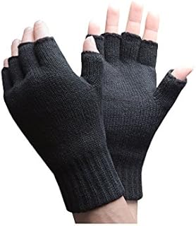 Heat Holders - Mens Winter Warm 2.3 TOG Fleece Lined Insulated Knit Thermal Fingerless Gloves