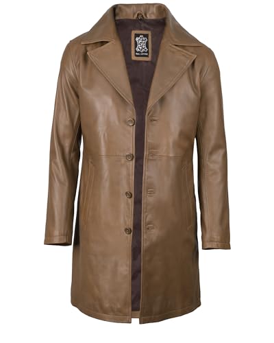 Decrum Leather Coat Men - Casual Car Coat Style Real Lambskin Mens Leather Coat2