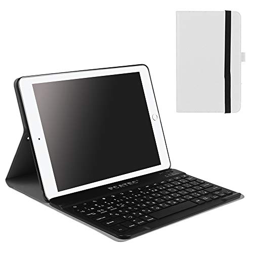 �^�u���b�g�L�[�{�[�h au Qua tab QZ10 KYT33 ��p ���U�[�P�[�X�t���L�[�{�[�h�P�[�X �^�u���b�g�L�[�{�[�h Bluetooth �L�[�{�[�h ���C�����X�L�[�{�[�h (�u���b�N�i�L�[�{�[�h�j, �z���C�g)