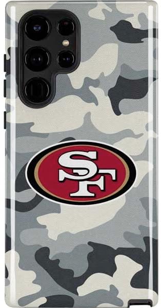 Skinit Pro Phone Case Compatible with Galaxy S22 Ultra - Officially Licensed NFL San Franciso 49ers Black & White Design