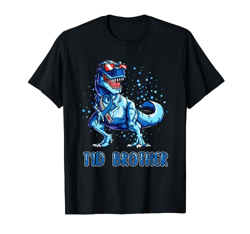 Koszulka T1D Brother Typ 1 Cukrzyca Wstążka T Rex Dinosaur Chłopcy T-shirt