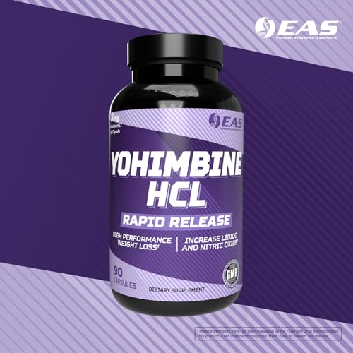 eas yohimbine hcl  improved weight loss amp athletic performance  rapid release technology  gluten free non gmo vegetarian friendly  90 capsules