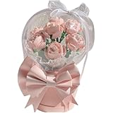 Ladfrol ボール バケツ フラワーボックス バラ ブロック パズル diy 手作り 花 女の子 バレンタイン ギフト クリスマス ギフト ホリデー ギフト (A) [並行輸入品]
