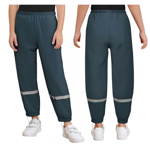 Boys Girls Waterproof Rain Pants Lightweight Overtrouers Mud Dirty Proof Outdoor Rainwear