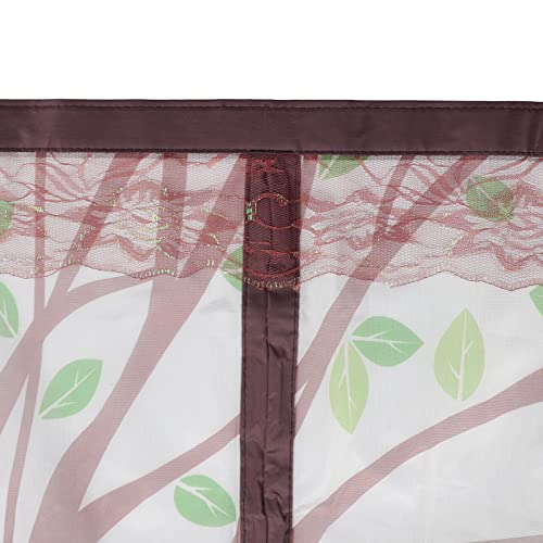 Floral Magnetic Insect Door Screen High Density Fly Bug Mosquito Mesh Curtain Top-to-Bottom Let Fresh Air in Automatically Shut Door Curtain, 90x210 cm - Image 3