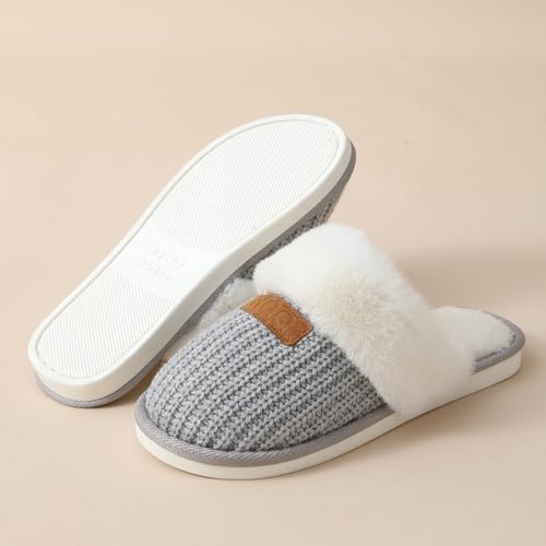 Image of DRUNKEN Slippers For Women Winter Sandals Casual Flats Home Footwear Man Girls Sliders Flip Flops Chappals Ladies Clogs Sleeper Slides Stylish Ortho Soft