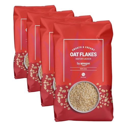 by Amazon Zarte Haferflocken, 500g (Packung mit 4)
