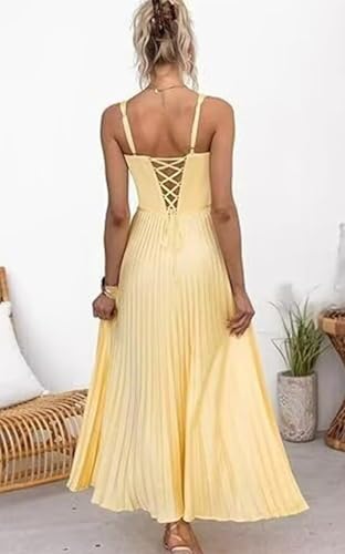 Tea Length Pleated Satin Bridesmaid Dresses for Women V Neck Formal Gown A Line Wedding Guest Dress3