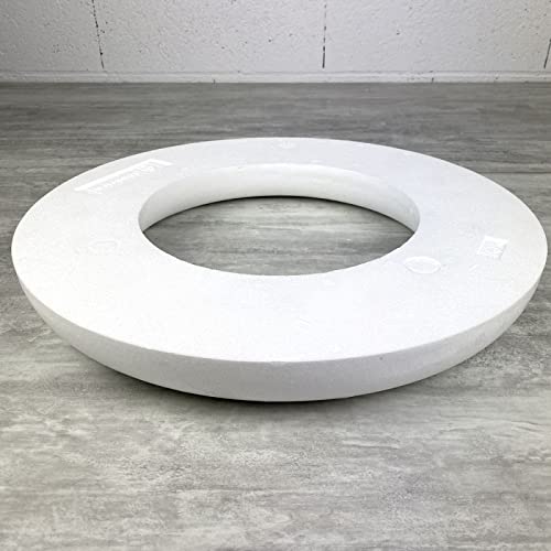 Gros Lot De 15 Anneaux Polystyrène Diam. 15 Cm, Couronnes Styro Plein