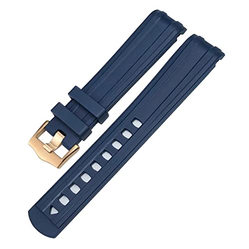 Bracelet montre caoutchouc fluoré incurvé pour Omega Moon 300 AT150