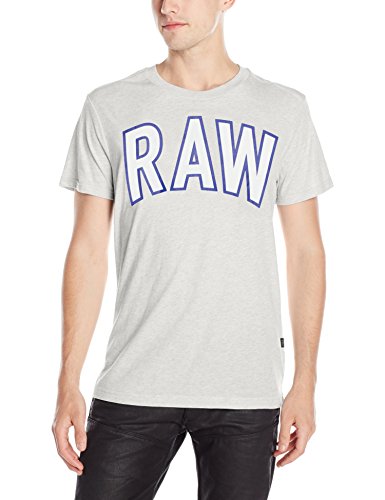 G-STAR Raw Men's Elevor Short Sleeve T-Shirt, White Heather, Medium
