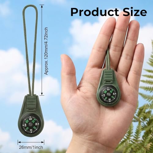 Set de 100 mini brújulas llavero para camping miniatura 2