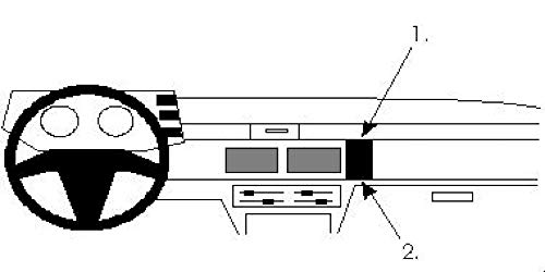 ProClip 851843 Staffa per Auto ad Incastro Center Mount