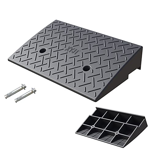 Rampa portatil de umbral KADEUX para silla de ruedas, antideslizante, para bordillos, rampa de goma para vehículos, tamaño 50x32x14cm miniatura 1
