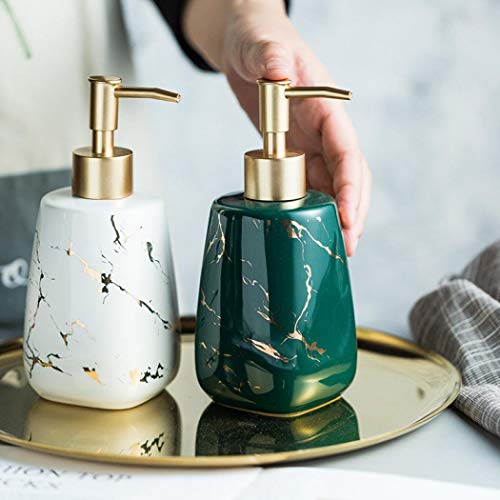 Yyw SCSY480171_5125628 Liquid Lotion Dispenser Soap Dispenser Bottle Marble Ceramic Soap Pump, 350Ml Hand Soap Dispenser, Ceramic Soap Dispenser For Bathroom Kitchen Countertop thumb #2