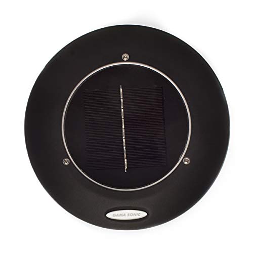 GAMA SONIC Stainless Steel Bollard LED Pathway Light, Solar Landscape Light, Silver (GS-214)