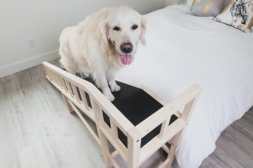 Gentle-Rise-Dog-Bed-Ramp-New-Improved-Non-Slip-Flooring-74-Long-and-Supports-Small-Large-Elderly-Dogs-130-LBS-Capacity