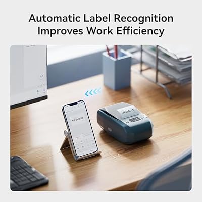 NIIMBOT M2 Thermal Transfer 2Inch Bluetooth Label Maker with White Cable Label Tape for Office Small Business School Home Cable Storage, Compatible with Phones & PC