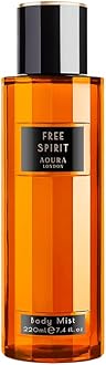 Aoura London Free Spirit Body Mist – Invigorating & Long-Lasting Fresh Floral Women's Fragrance – Daily Wear Perfume Mist for Confident Women, 220ml