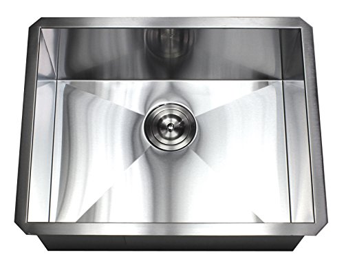 ARIEL F2318 23 Inch Zero Radius Design Undermount Stainless Steel Bar/Prep Sink ARIEL F2318 23 Inch Zero Radius Design Undermount Stainless Steel Bar/Prep Sink