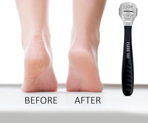 50 Blades + Facón Professional Pedicure Callus Shaver Remover - Premium Salon Quality Surgical Grade Stainless Steel - Removes Calluses, Corns & Rough Skin #TOP3
