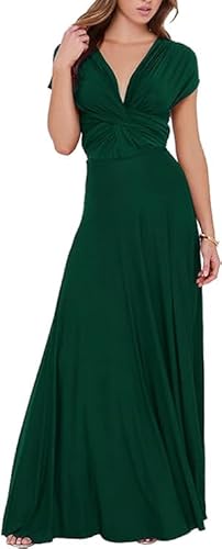CHOiES record your inspired fashion Women's Infinity Gown Dress Multi-Way Strap Wrap Convertible Maxi Dress