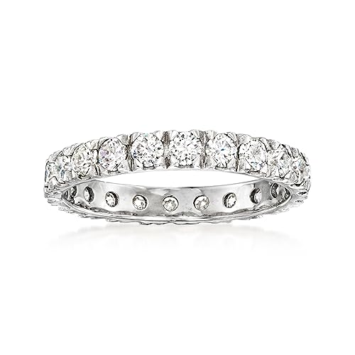 Ross-Simons 1.10 ct. t.w. Moissanite Eternity Band in Sterling Silver