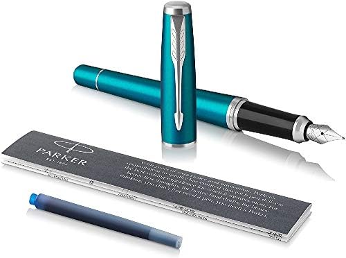 Parker Urban Fountain Pen, Premium Aureate Powder with Fine Nib and Blue Ink Refill, 1931571