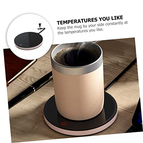 Household Mug Heater Temperature Coffee Warmer for Office Use Elegant Design Keeps Beverages Hot All Day Compatible with Various Cups