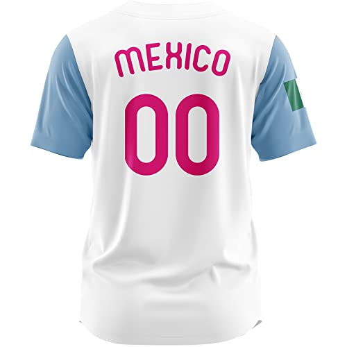 Customized Personalise 2023 Mexico Baseball Jerseys, Custom Name Number for Men Women Mexico Baseball Jersey miniatura 3