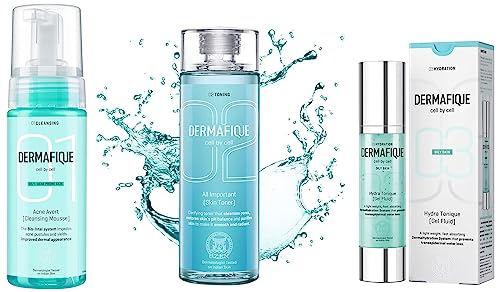 Image of Dermafique Acne Avert Cleansing Mousse Foaming Face Wash, 150 ml for Acne Prone Skin, Suits Oily Dry Skin with Salicylic acid - Paraben-Free, SLES-free - Cleanses Pores, Clears Out Excess Sebum
