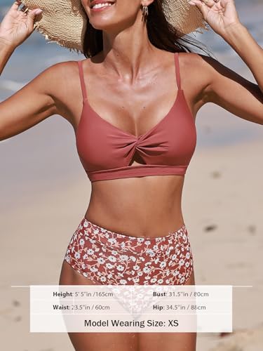 Bikini taille haute gainant pour camoufler les rondeurs en V