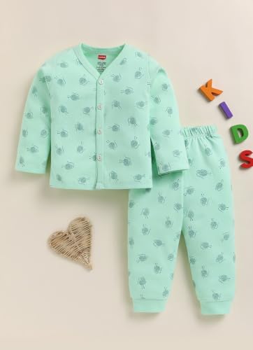 Image of LuvLap Baby Boys & Girls Regular Fit 100% Cotton Half Sleeves Jhabla & Shorts Set Pack of 2