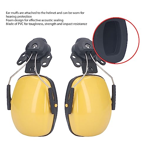 TOPINCN 1 Pair Ear Muffs Safety Helmet Noise Cancelling Helmet Attachable, Hard Hat Hearing Protection Earmuff for Construction Site - Image 4