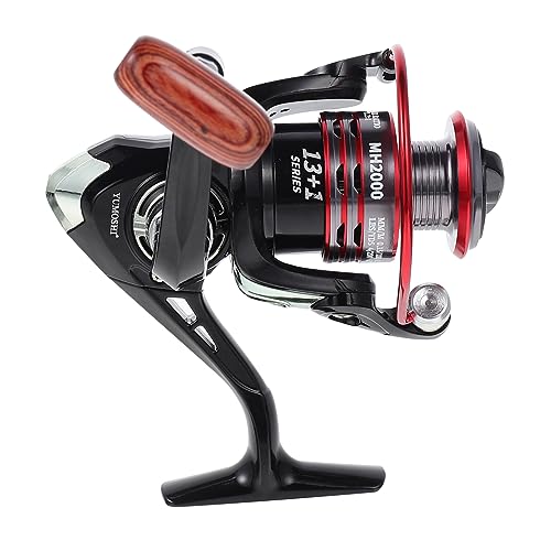 INOOMP 1Pc Professional Fishing Reel Tool Zinc Alloy Fishing Pole Wheel Durable High Strength Structure Lightweight Design Ergonomic Handle for Comfortable Grip