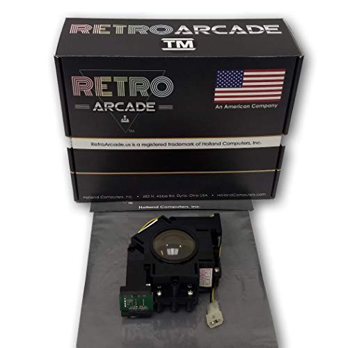 LED Track Ball 2 inch Arcade Game Trackball for Mame and Jamma Boards - Translucent White Ball rotat