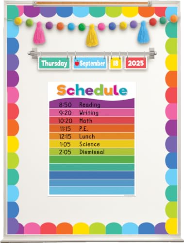 Calendrier à rabat coloré Teacher Created Resources pour bureau