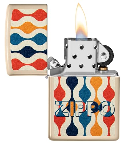 Zippo Encendedor retro Flat Sand 49902 objeto de colección metálico 4