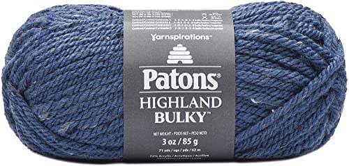 Image of Patons Tweeds Indigo Yarn - 6 Pack of 3oz /85g - Blended Fiber - 6 Super Bulky - 71 Yards - Knitting, Crocheting & Crafts