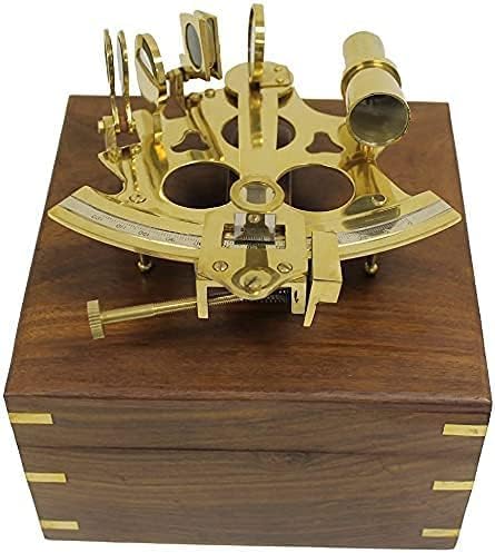 Antique Brass Sextant Nautical Theme Astrolabe Vintage Functional Original Antique A Great of Art of Metal, Best for Gift