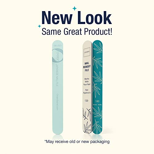 image for Onsen Secret Japanese Nail File - Professional 20-Pack Nail Files, Dou